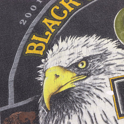 Vintage 2001 HARLEY DAVIDSON 61st Sturgis Black Hills Rally South Dakota Faded Black T-Shirt (XL)