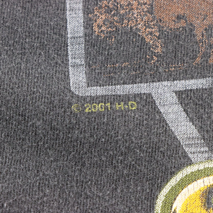 Vintage 2001 HARLEY DAVIDSON 61st Sturgis Black Hills Rally South Dakota Faded Black T-Shirt (XL)