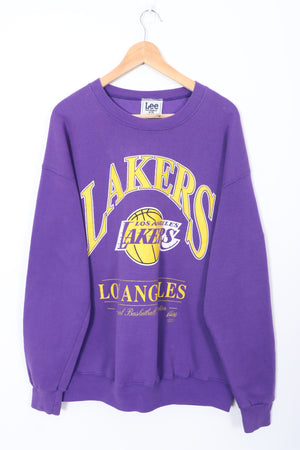 NBA LA Lakers Big Logo LEE SPORT Sweatshirt USA Made (XL)