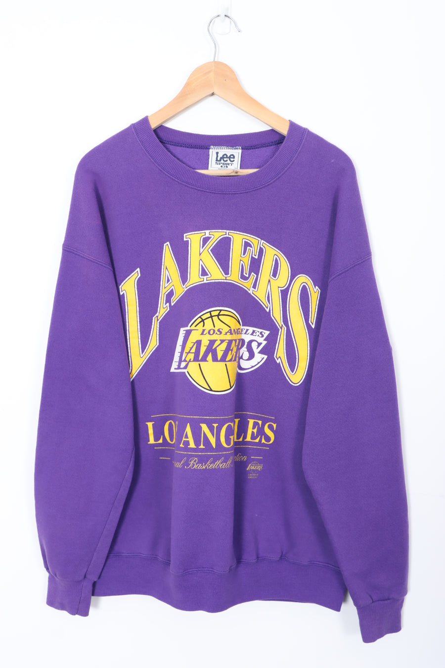 NBA LA Lakers Big Logo LEE SPORT Sweatshirt USA Made (XL)