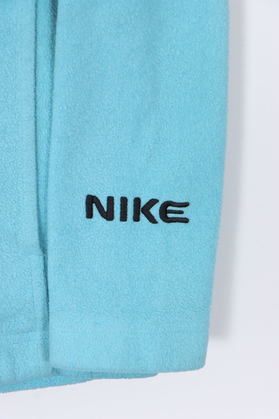 NIKE Light Blue Centre Swoosh Logo Oversized Fleece Hoodie (S)