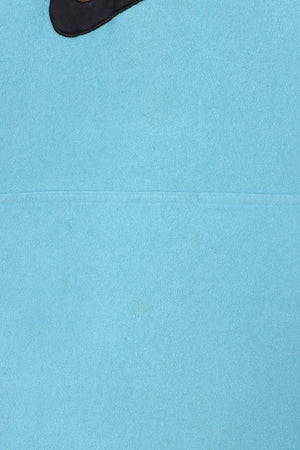 NIKE Light Blue Centre Swoosh Logo Oversized Fleece Hoodie (S)