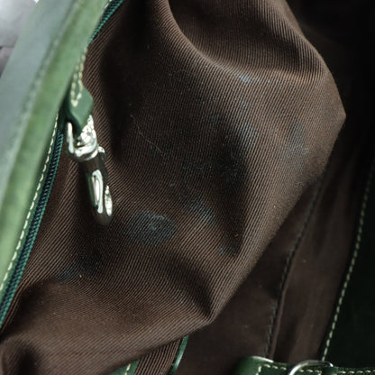 COACH Vintage Forest Green Leather 'Hampton' Large Tote Bag