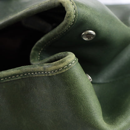 COACH Vintage Forest Green Leather 'Hampton' Large Tote Bag