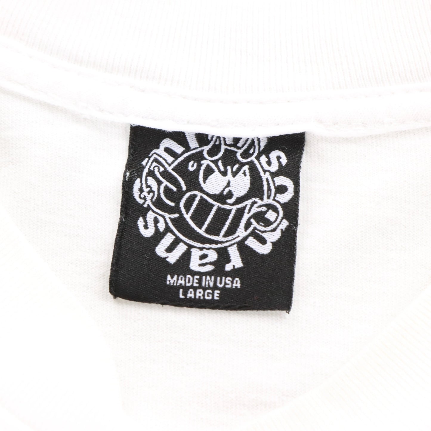 RANSOM Colour Changing Demon Skull & Record Player White T-Shirt USA Made (L)