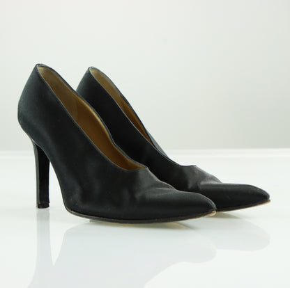 YVES SAINT LAURENT YSL Vintage Italian Made Black Pump Heels (7)