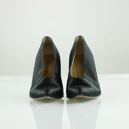 YVES SAINT LAURENT YSL Vintage Italian Made Black Pump Heels (7)