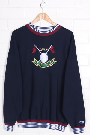 Golf International Embroidered Coat of Arms Sweatshirt USA Made (XXL)