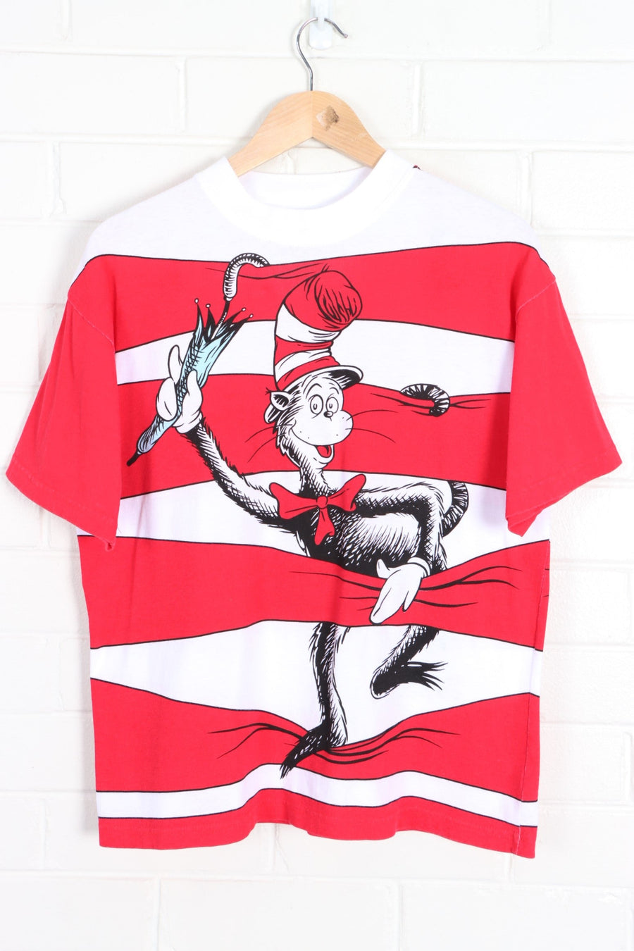 Universal Studios Dr Suess Cat In The Hat Front Back T-Shirt (M) - Vintage Sole Melbourne