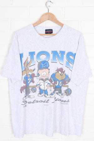 NFL Detroit Lions 1994 Warner Bros Single Stitch Oversized T-Shirt USA Made (XL)