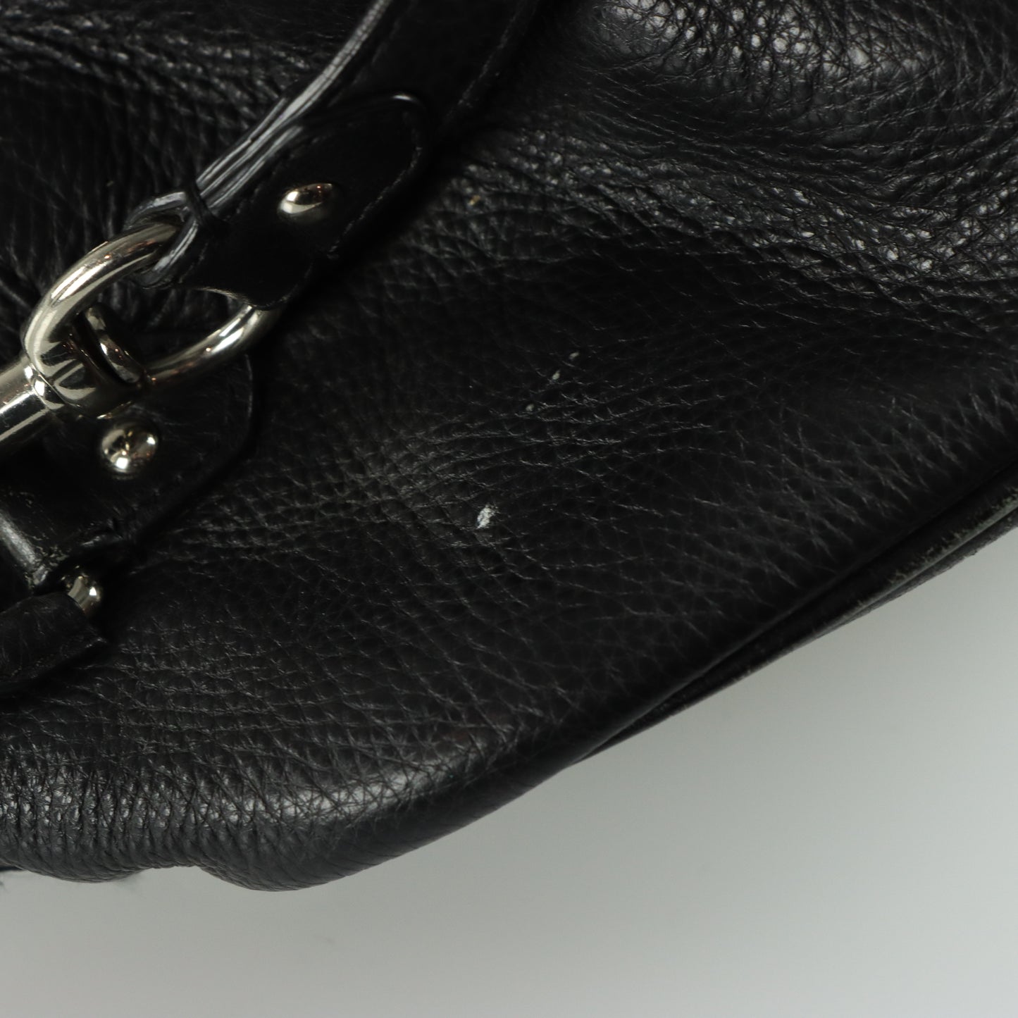 COACH 'Avery' Black Pebbled Leather Tassel Crossbody Satchel Handbag