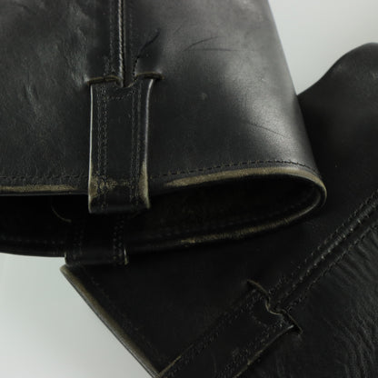 FRYE Black & Silver Harness Leather Motorcycle Boots (9.5)