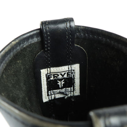 FRYE Black & Silver Harness Leather Motorcycle Boots (9.5)