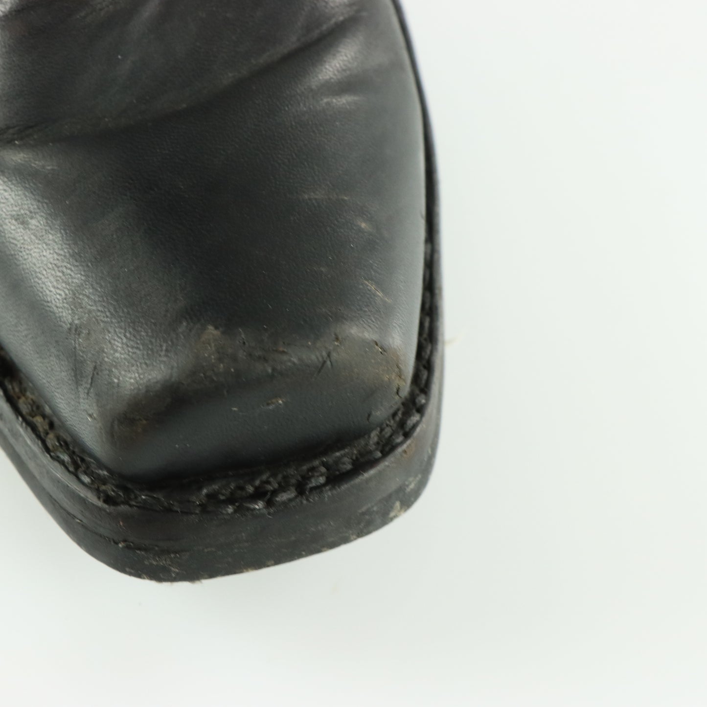FRYE Black & Silver Harness Leather Motorcycle Boots (9.5)