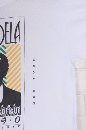Nelson Mandela 1990 USA Tour Single Stitch T-Shirt USA Made (L-XL)
