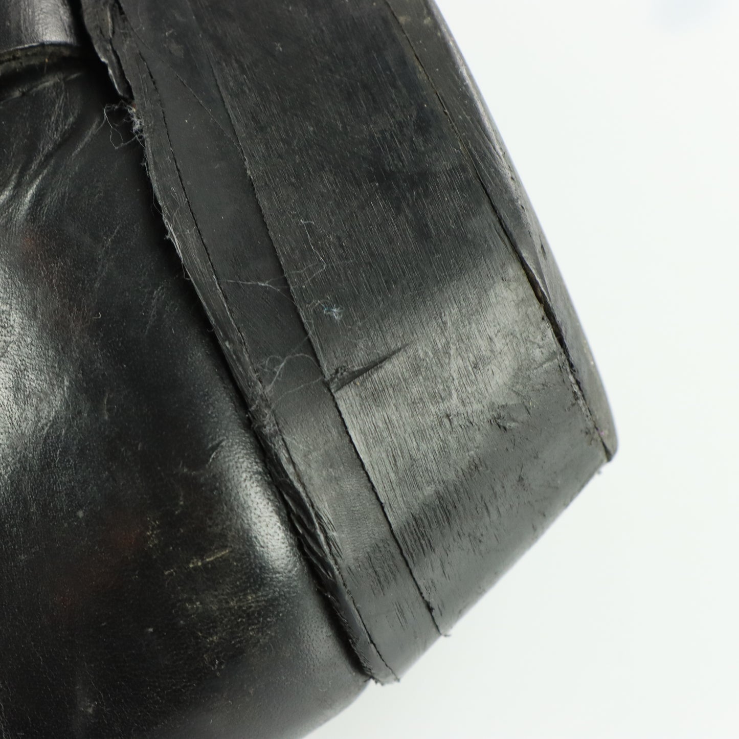FRYE Black & Silver Harness Leather Motorcycle Boots (9.5)