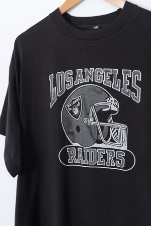 Los Angeles Raiders Helmet NFL Football USA Made T-Shirt (XL)