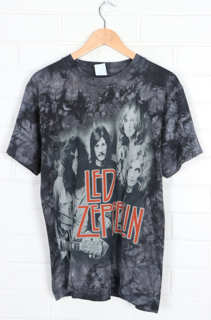 Led Zeppelin Single Stitch LIQUID BLUE Tie Dye T-Shirt USA Made (M)