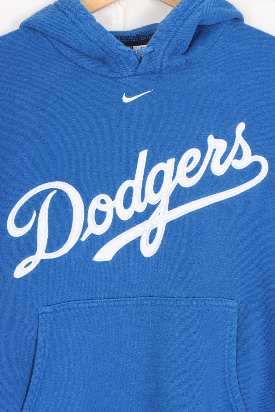 MLB LA Dodgers Embroidered NIKE Centre Swoosh Logo Hoodie (M-L)