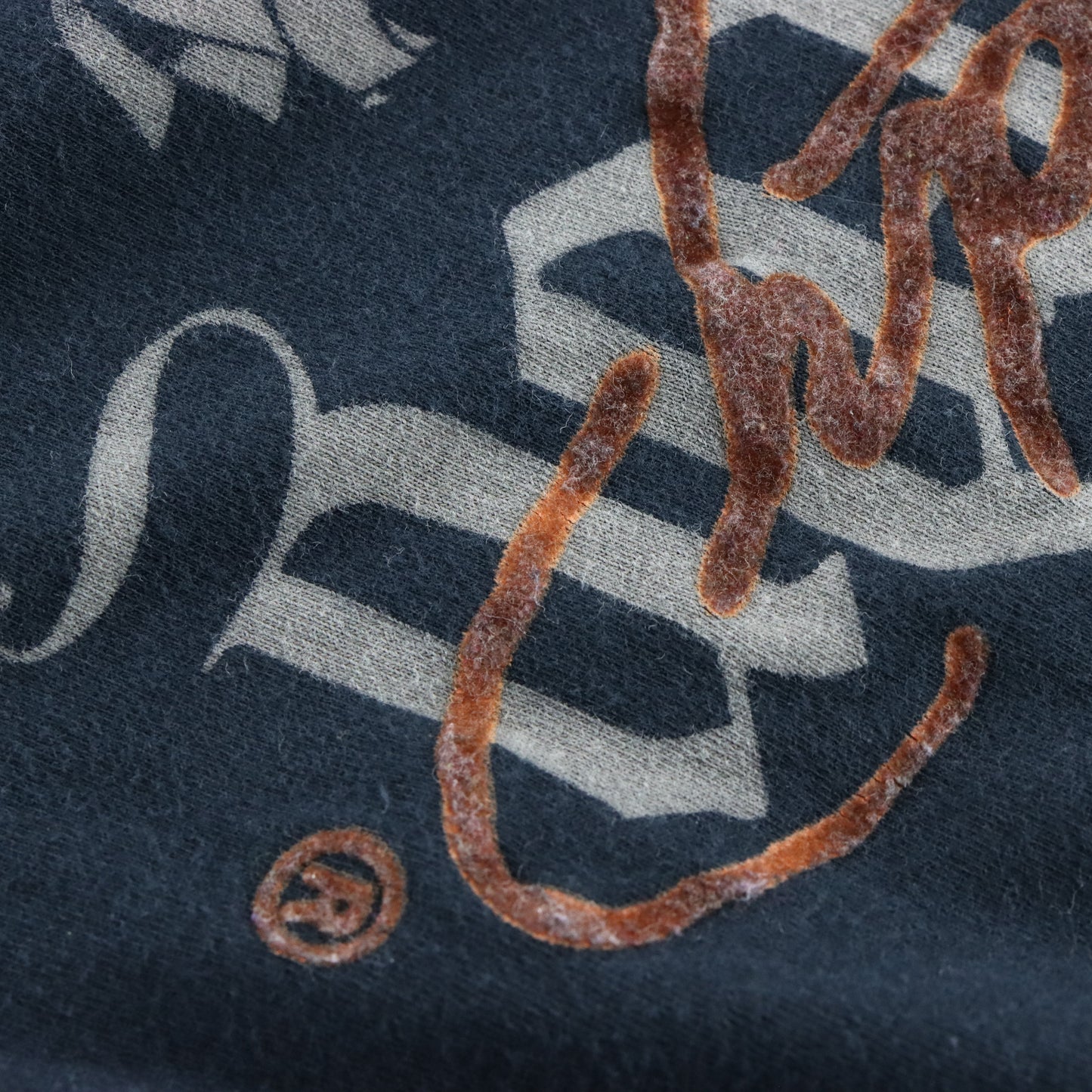Vintage ED HARDY x CHRISTIAN AUDIGIER "Peace Love & Tattoos" Velvet Detailing Long Sleeve T-Shirt (XL) Vintage Sole Melbourne