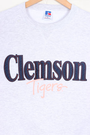 Clemson University Tigers Embroidered RUSSELL ATHLETIC Sweatshirt USA Made (L)