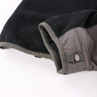 Vintage THE NORTH FACE Black & Grey Embroidered Logo Zip Up Fleece Jacket (L) ***COCO Vintage Sole Melbourne