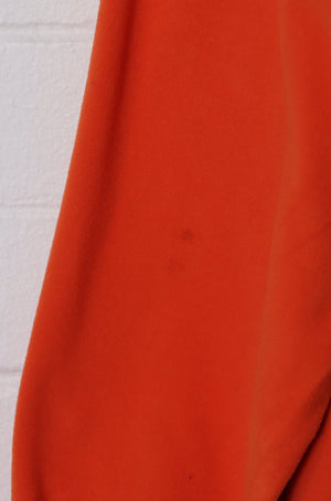 NIKE Embroidered Swoosh Logo Orange 1/4 Zip Fleece Sweatshirt (XXL)