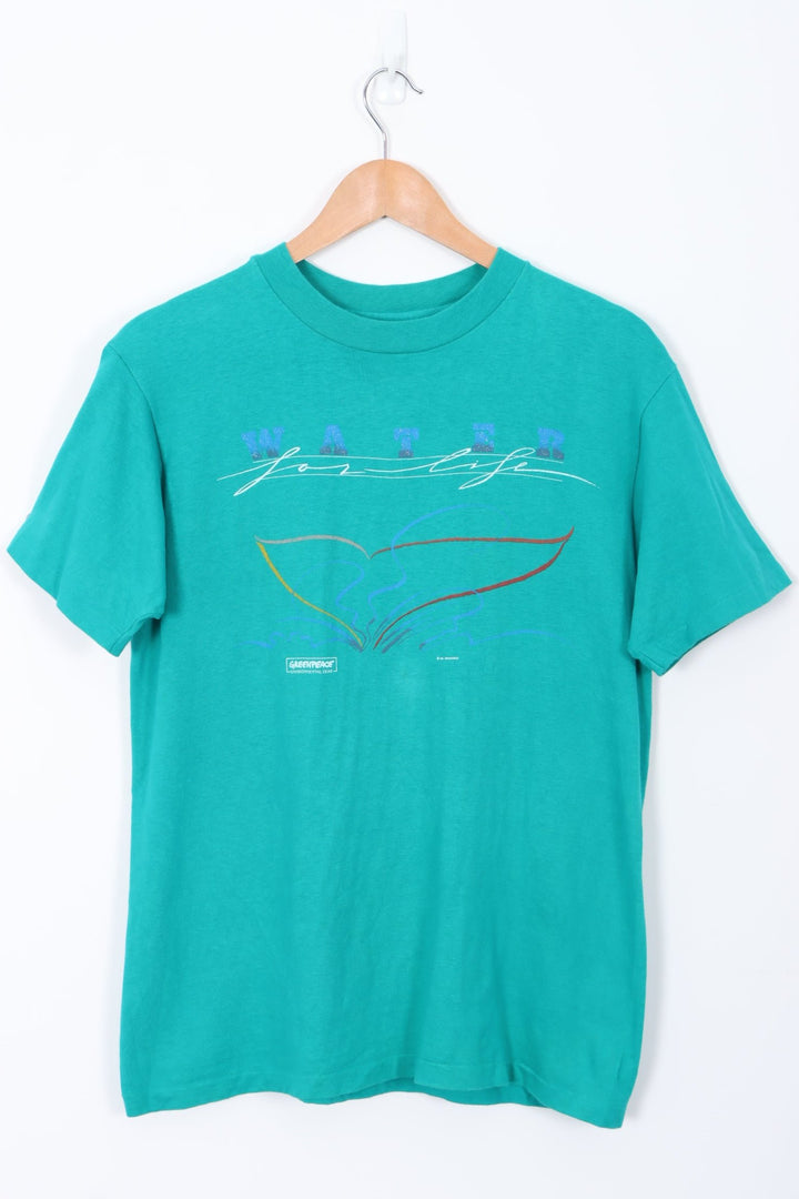 1986 Greenpeace 'Water for Life' VINTAGE Single Stitch T-Shirt (S)