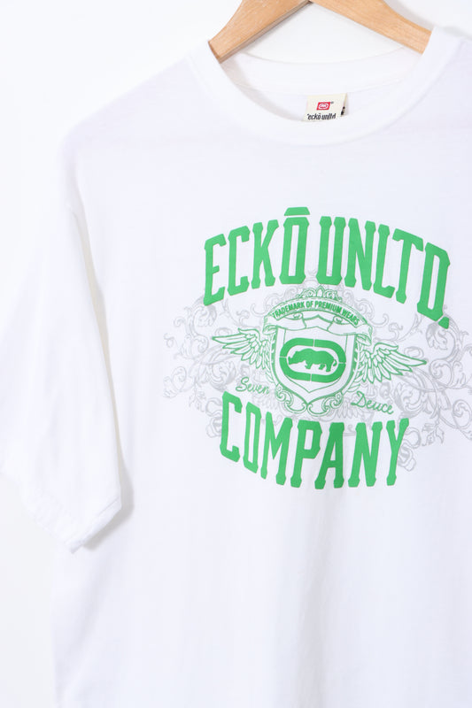 Ecko Unltd. Company 'The Classic T-Shirt' Green Spell Out Tee (L)