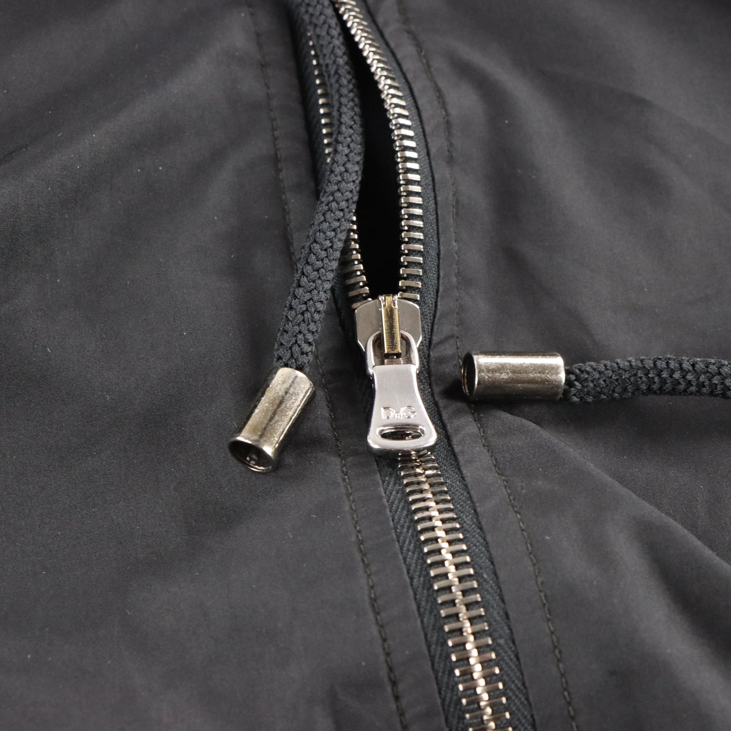 Vintage D&G Black Embroidered Logo Full Zip Hoodie Sweatshirt (S-M) ***COCO Vintage Sole Melbourne