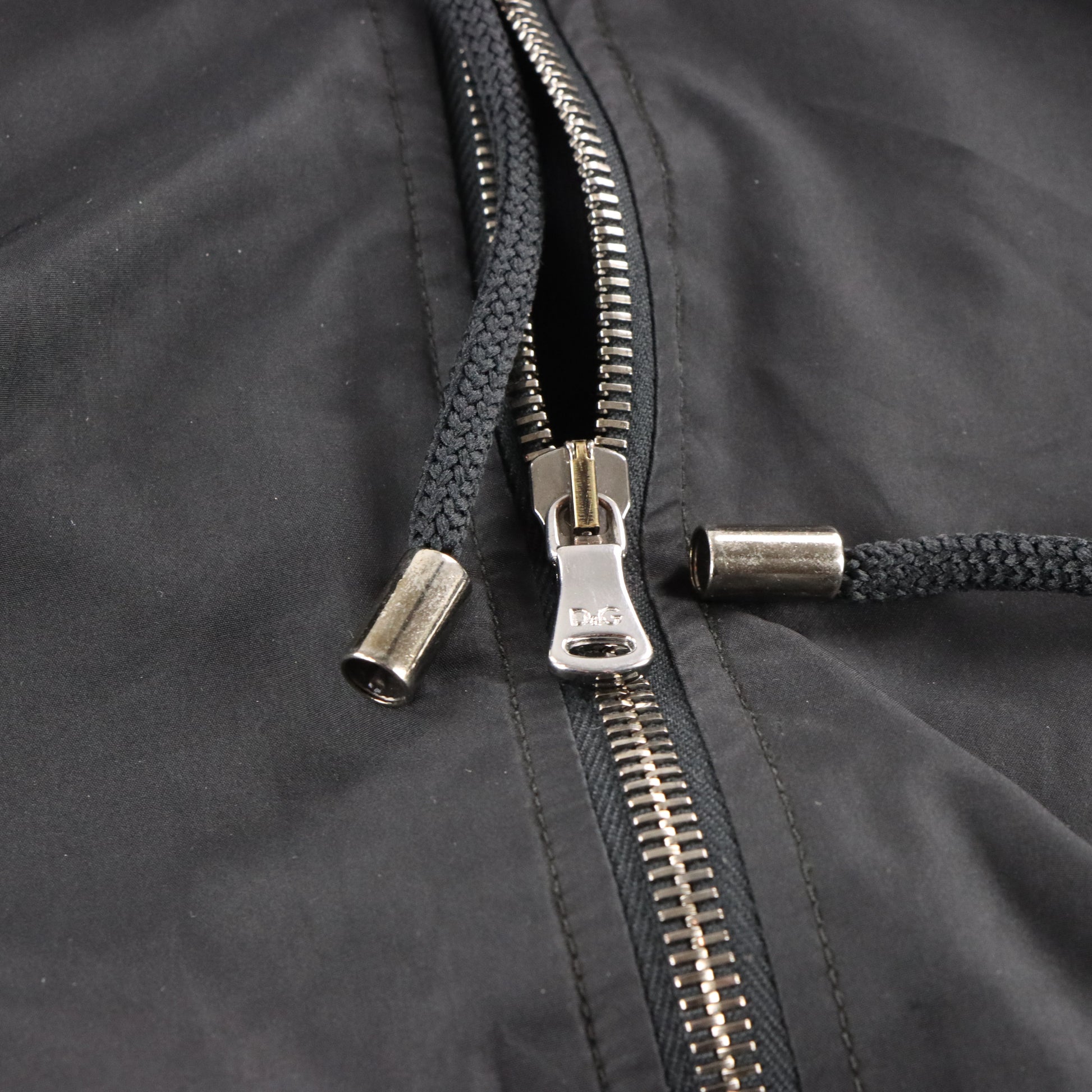 Vintage D&G Black Embroidered Logo Full Zip Hoodie Sweatshirt (S-M) ***COCO Vintage Sole Melbourne