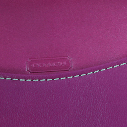 COACH Fuchsia Pink Silver Buckle Purse Bag