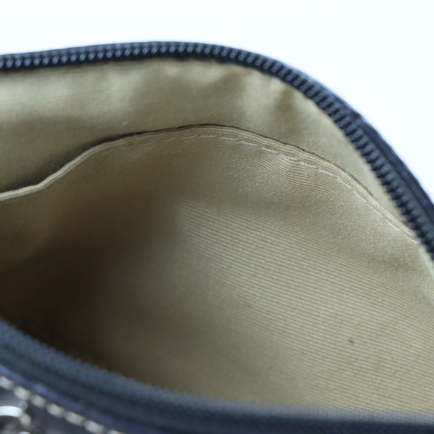 COACH Pleated Black Logo Wristlet Purse Bag