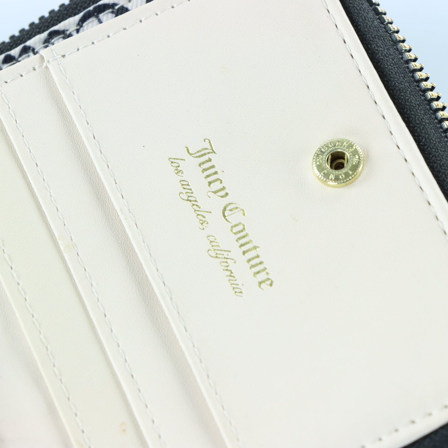 JUICY COUTURE Gold Charm Lock Key Black Wallet