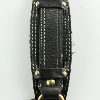 COACH Carly Signature Black Canvas Leather Hobo Shoulder Bag 10619