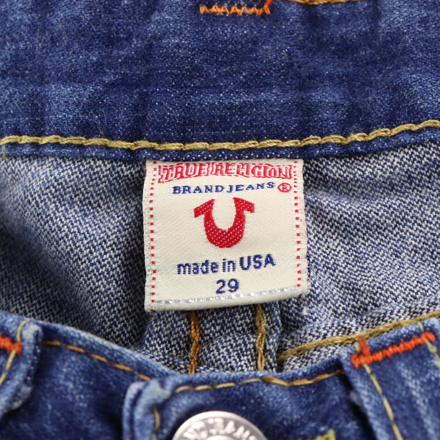 Vintage TRUE RELIGION 'Joey' Low Rise USA Made Distressed Bootcut Jeans With Original Tag (29) ***COCO Vintage Sole Melbourne