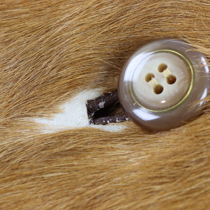 Vintage Light Brown Pony Hair Leather Side Pleat Long Coat (M) ***COCO Vintage Sole Melbourne