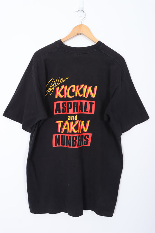 Rusty Wallace #2 Nascar Racing Kickin' Asphalt T-Shirt USA Made (XL)