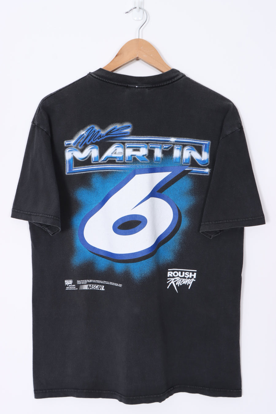 NASCAR Mark Martin #6 Ford Roush Racing Front Back T-Shirt (L)