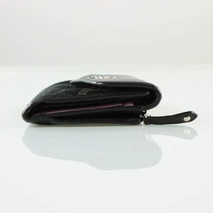 COACH 'Madison' Dotted Op Art Trifold Black Wallet Clutch