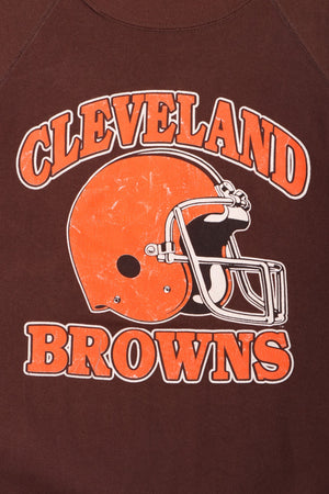 NFL Cleveland Browns 80s Big Helmet Logo Sweatshirt USA Made (L)