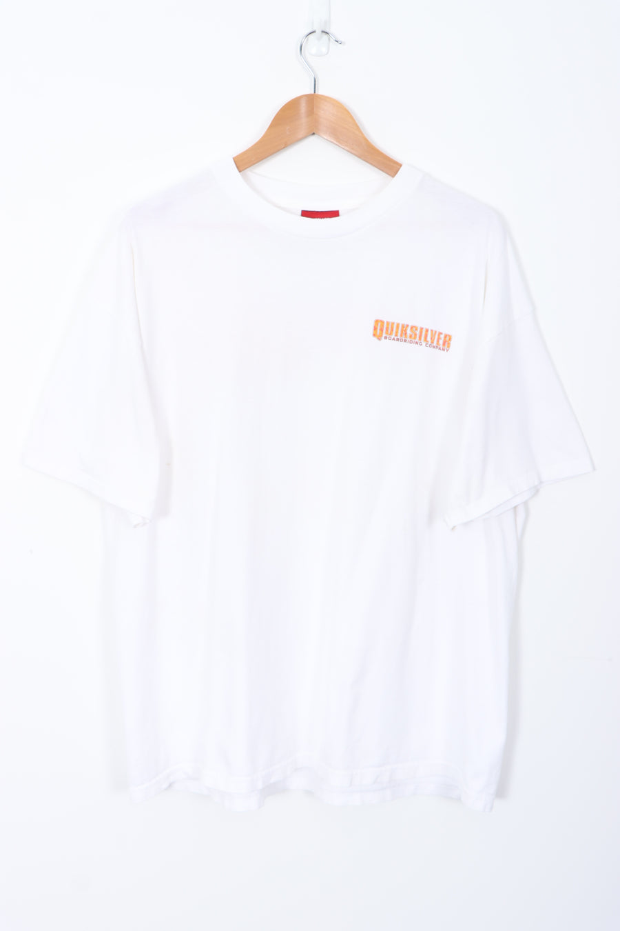 Quicksilver Boarding Company Front Back Spell Out Surf T-Shirt (XL)