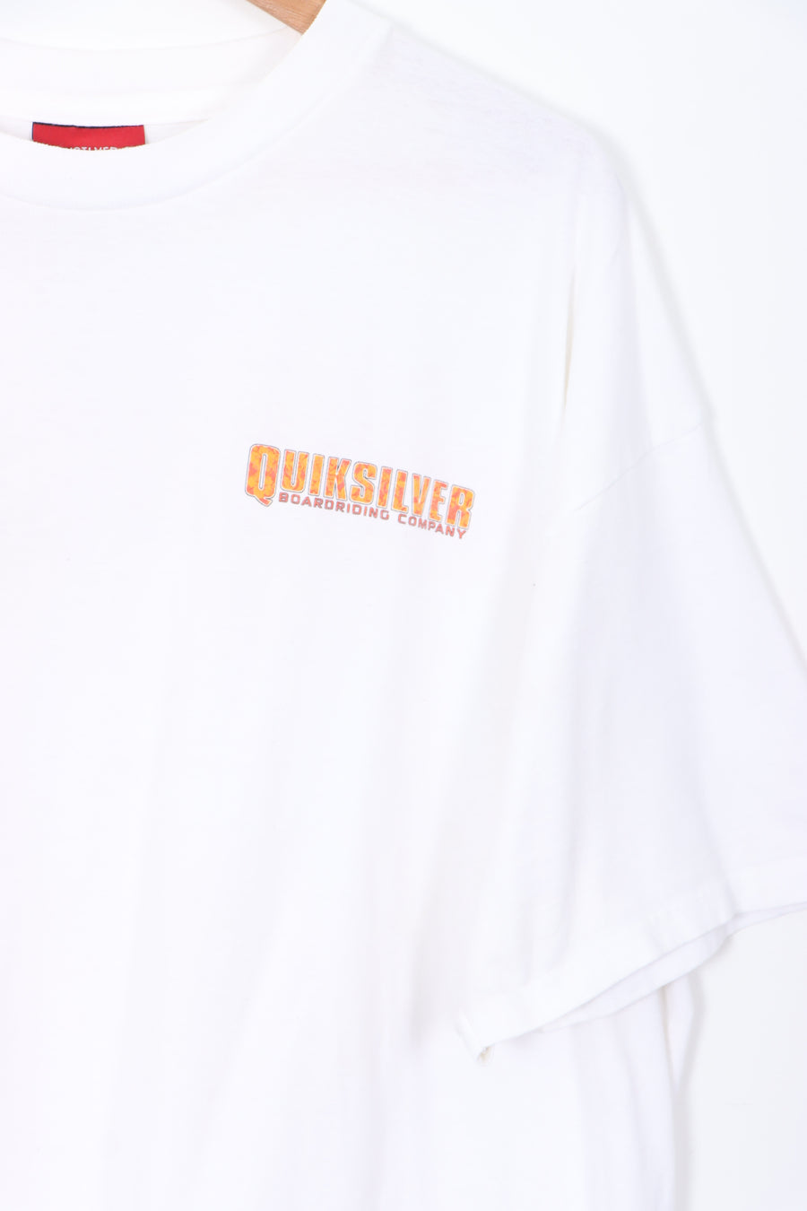 Quicksilver Boarding Company Front Back Spell Out Surf T-Shirt (XL)