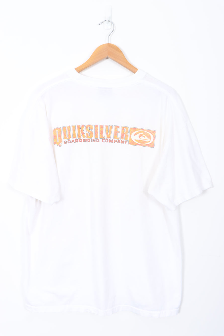 Quicksilver Boarding Company Front Back Spell Out Surf T-Shirt (XL)