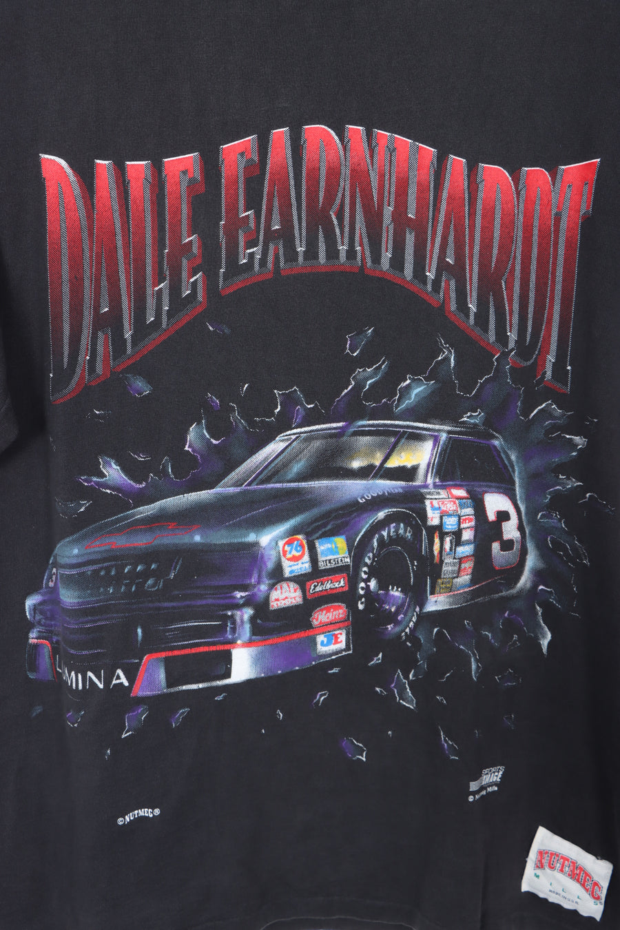 NUTMEG Dave Earnhardt The Intimidator Double Side NASCAR Tee (XL)