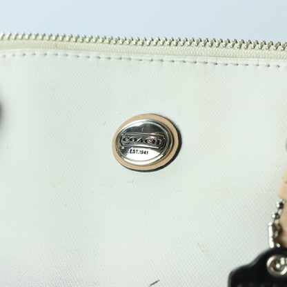 COACH 'Peyton Cora' Domed Black & White Ombre Leather Handbag