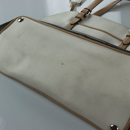 COACH 'Peyton Cora' Domed Black & White Ombre Leather Handbag