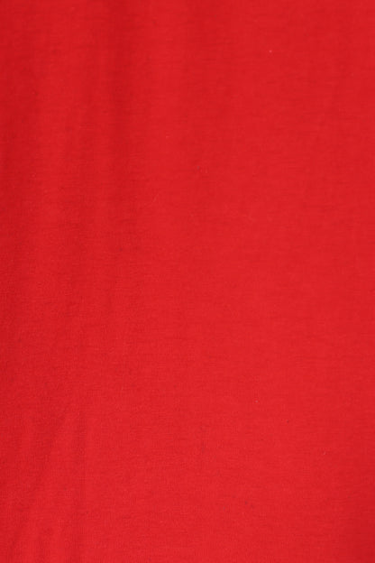 REEBOK Big Spell Out Logo Red Single Stitch T-Shirt USA Made (S-M)