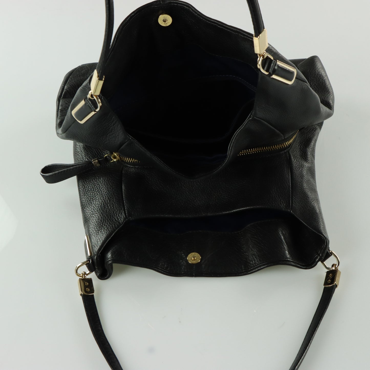 COACH Madison Phoebe Black Pebble Leather Shoulder Bag 26224