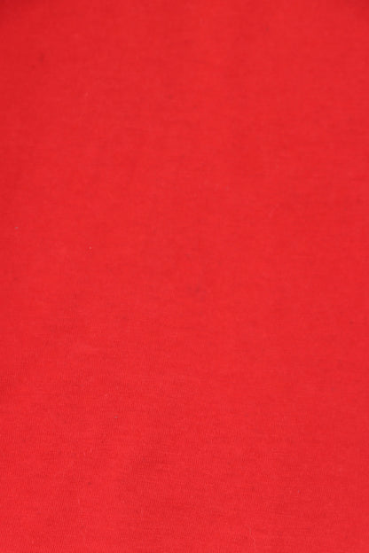 REEBOK Big Spell Out Logo Red Single Stitch T-Shirt USA Made (S-M)